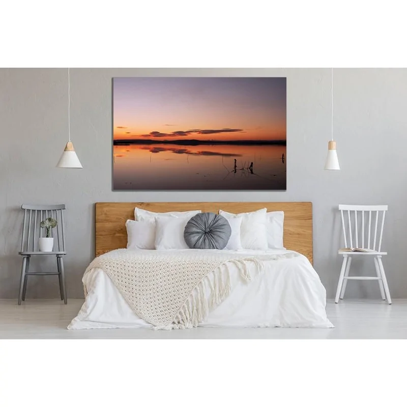 Paisaje Puesta de sol Arte y decoración Cuadros para Dormitorio elegantes 